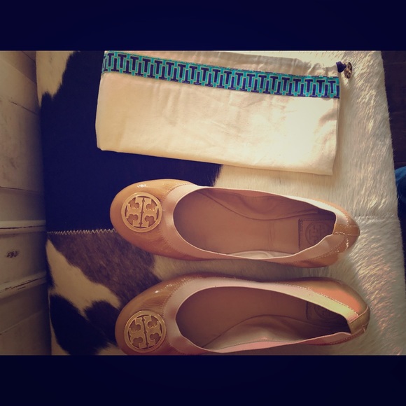 Tory Burch Shoes - Tory Burch camellia pink Caroline flats